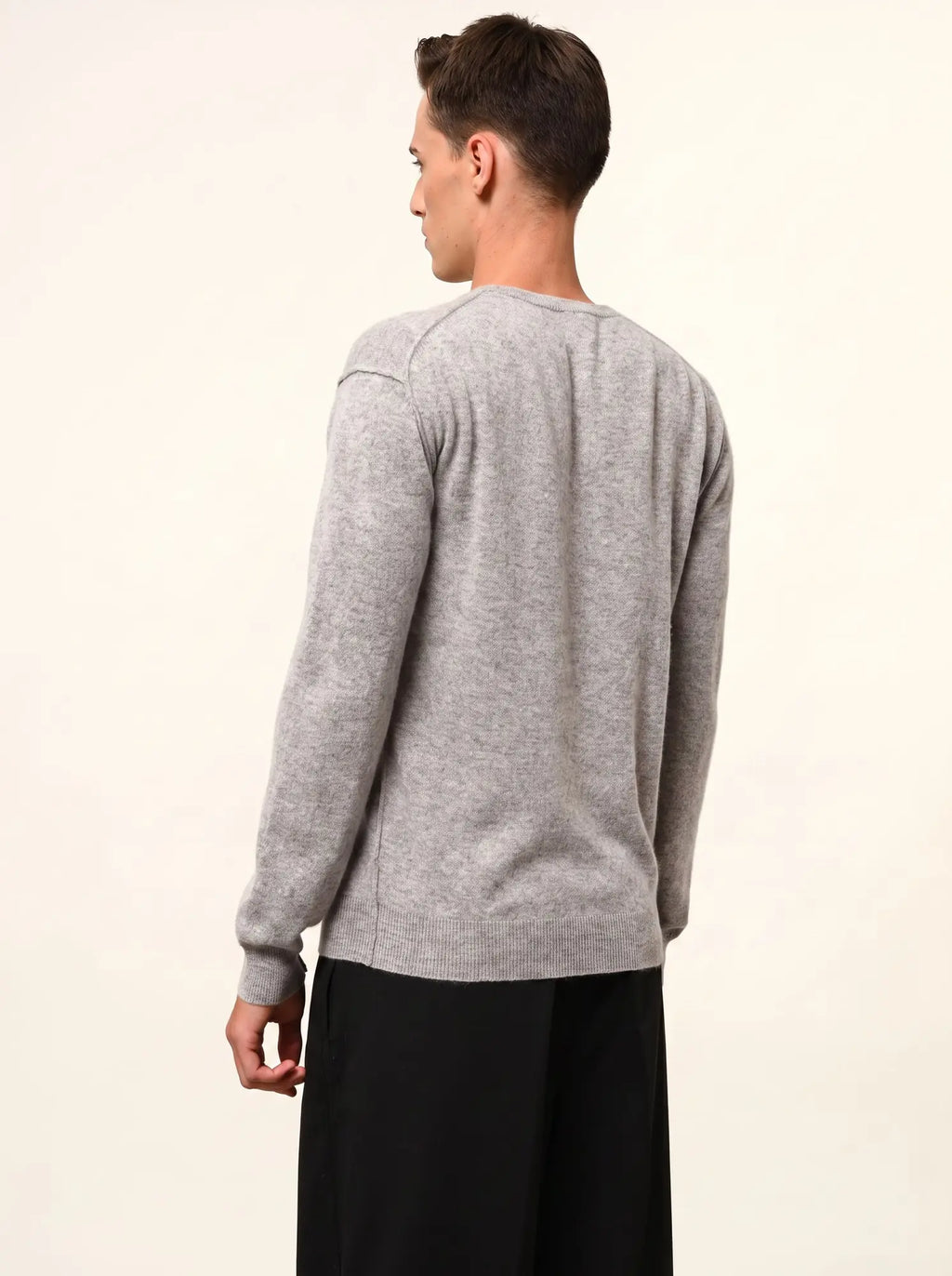 NOE pullover rundhalsausschnitt wolke meliert