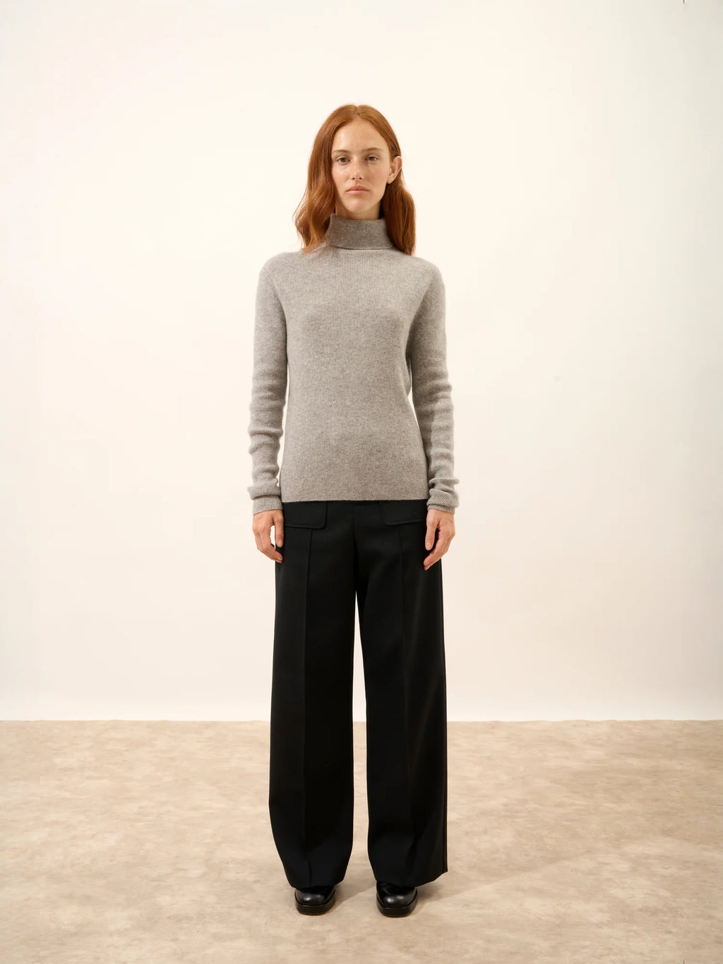 LANAIS pull col roulé nuage chiné