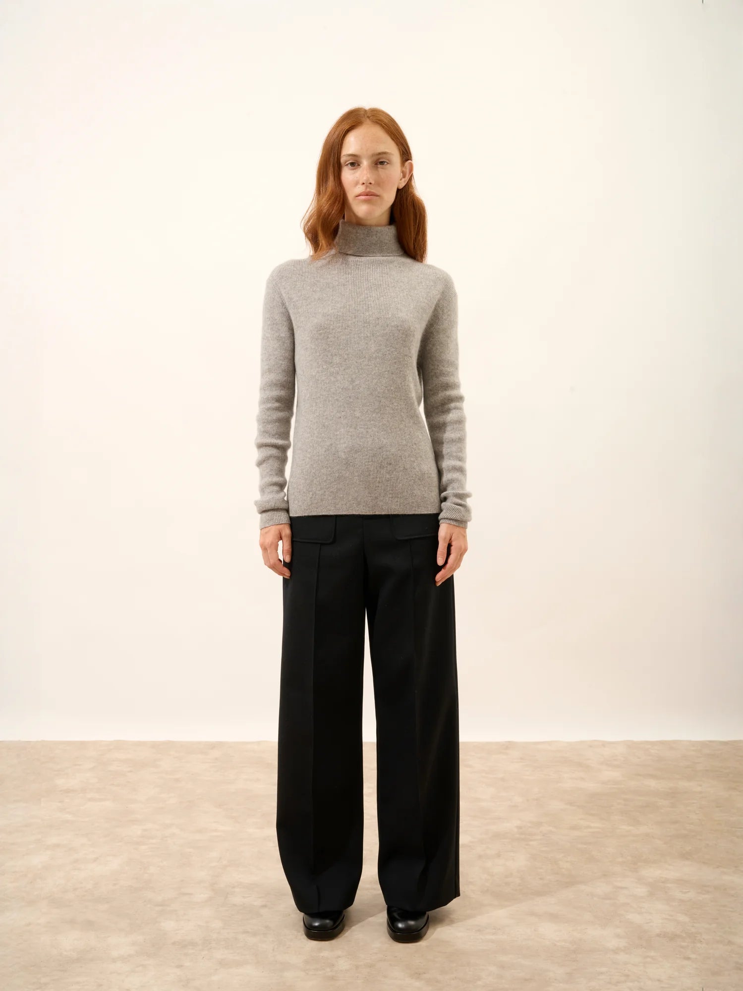 LANAIS pull col roulé nuage chiné
