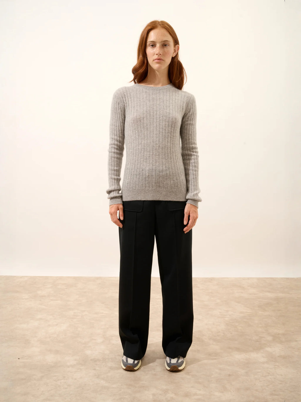 AVANA pullover rundhalsausschnitt wolke meliert