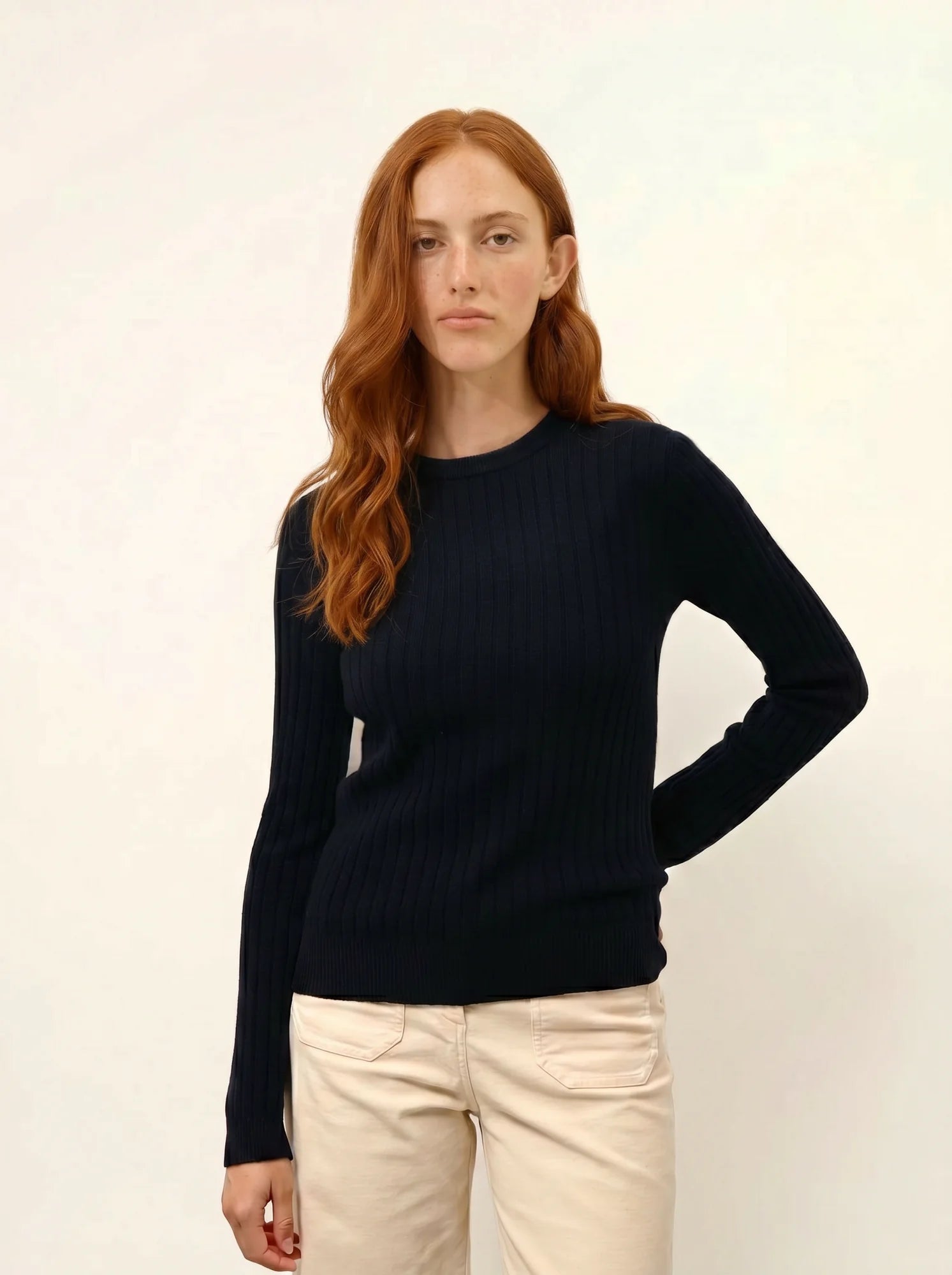 AVANA pullover rundhalsausschnitt marineblau