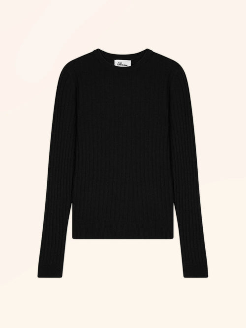 AVANA pull col rond noir