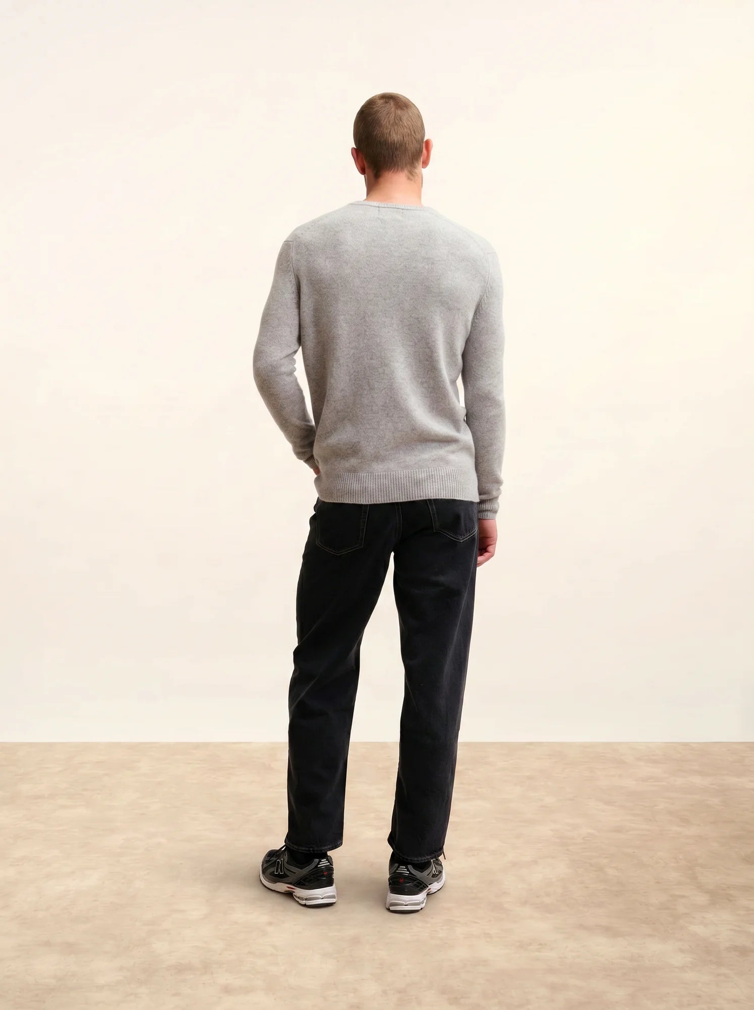 NATHAN pullover v-ausschnitt 4-fädig wolke meliert