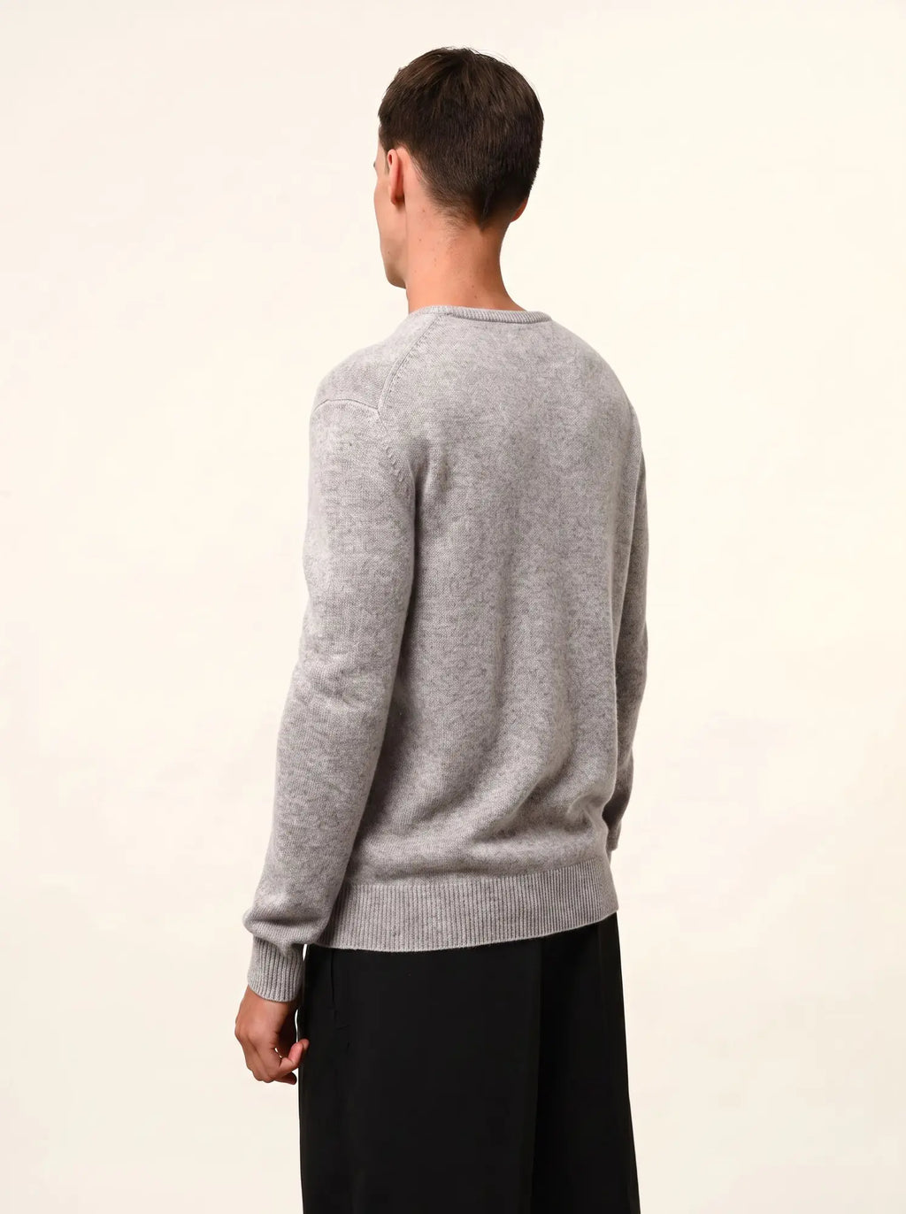 GABIN pull col rond 4 fils nuage chiné