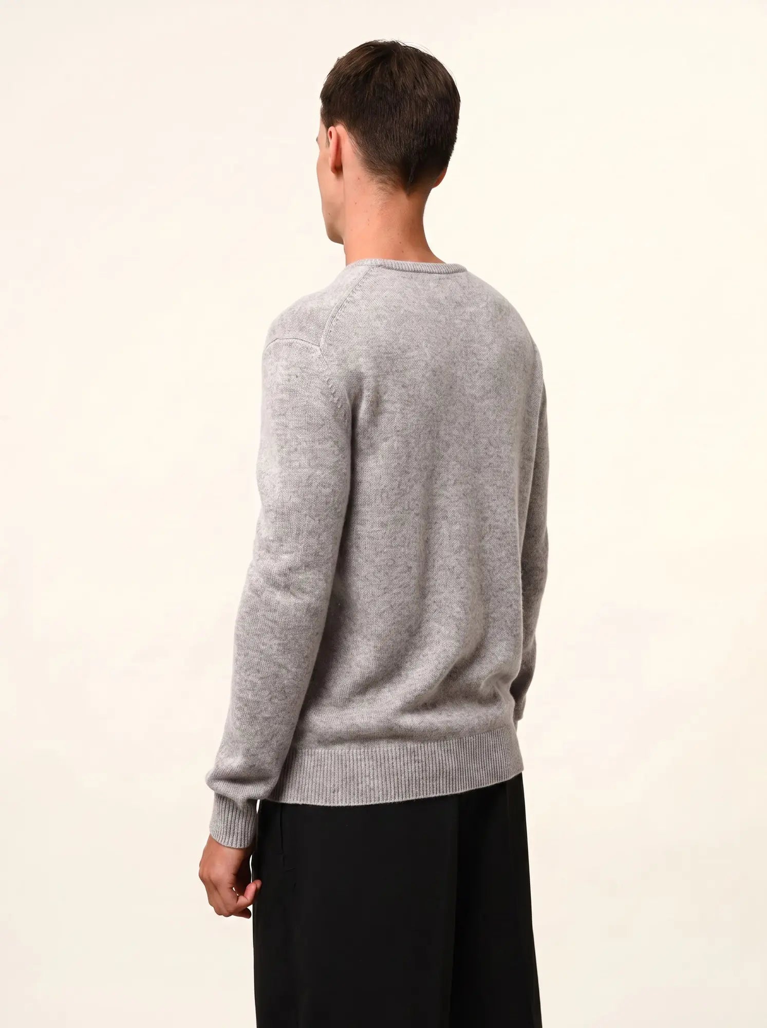 GABIN pullover rundhalsausschnitt 4-fädig wolke meliert
