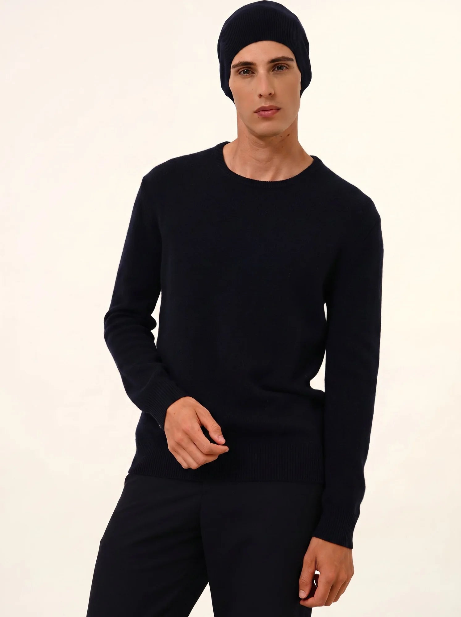 GABIN pullover rundhalsausschnitt 4-fädig marineblau