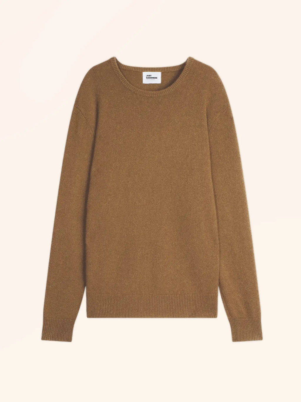 GABIN pull col rond 4 fils noisette
