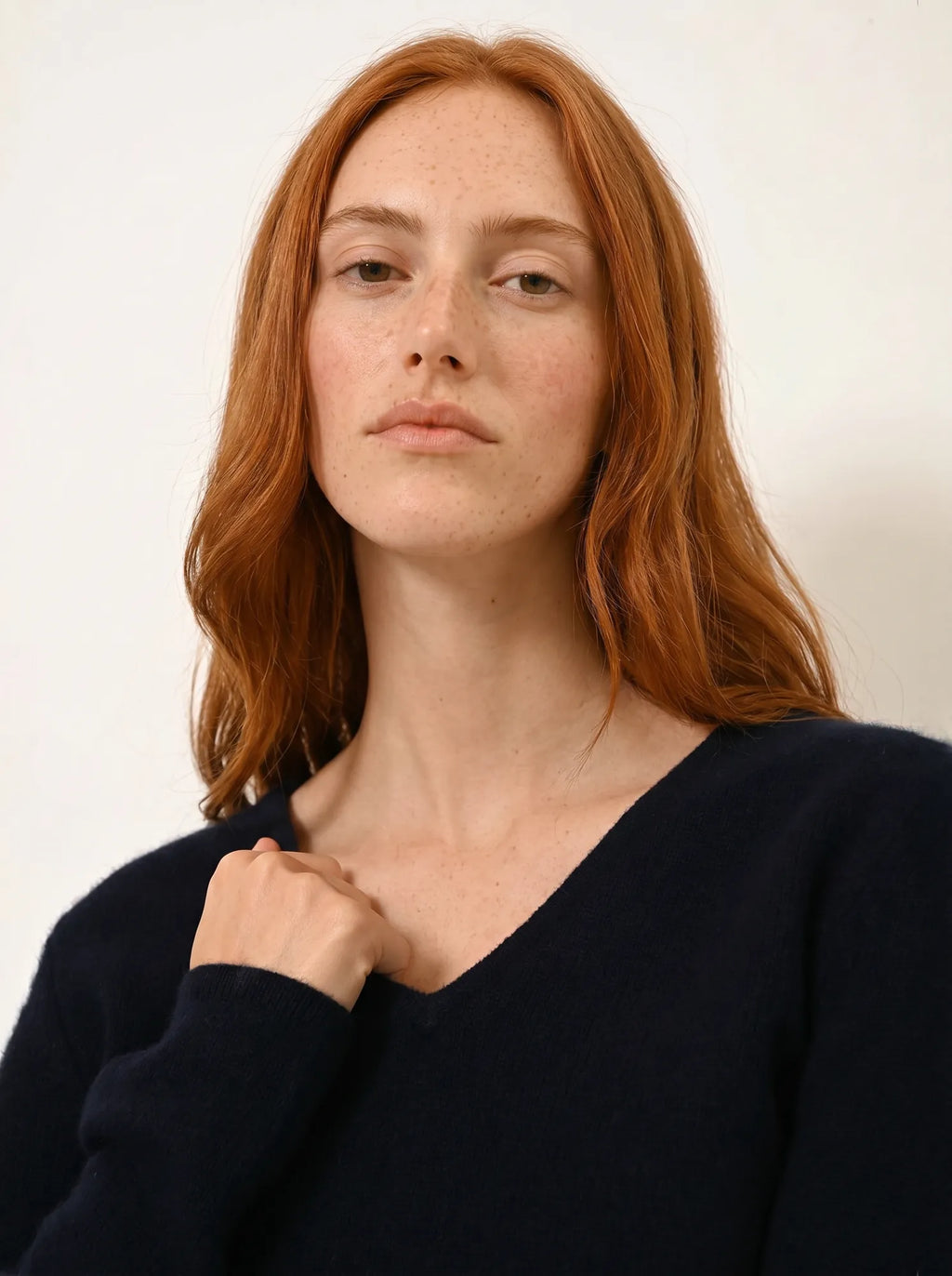 ABBY pullover v-ausschnitt 4-fädig marineblau