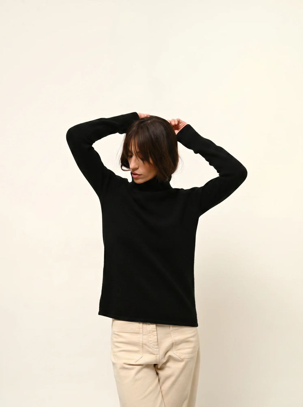 MATT pullover rollkragen 4-fädig schwarz