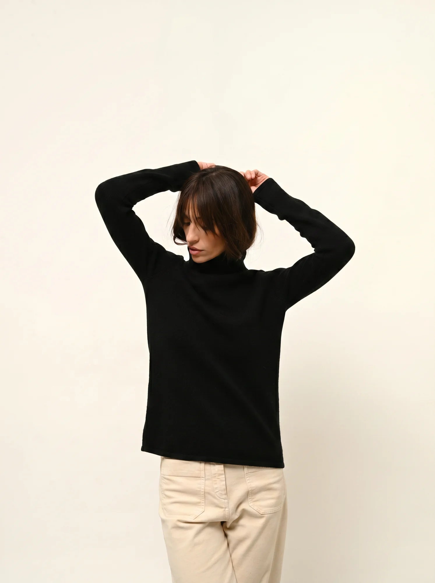 MATT pullover rollkragen 4-fädig schwarz