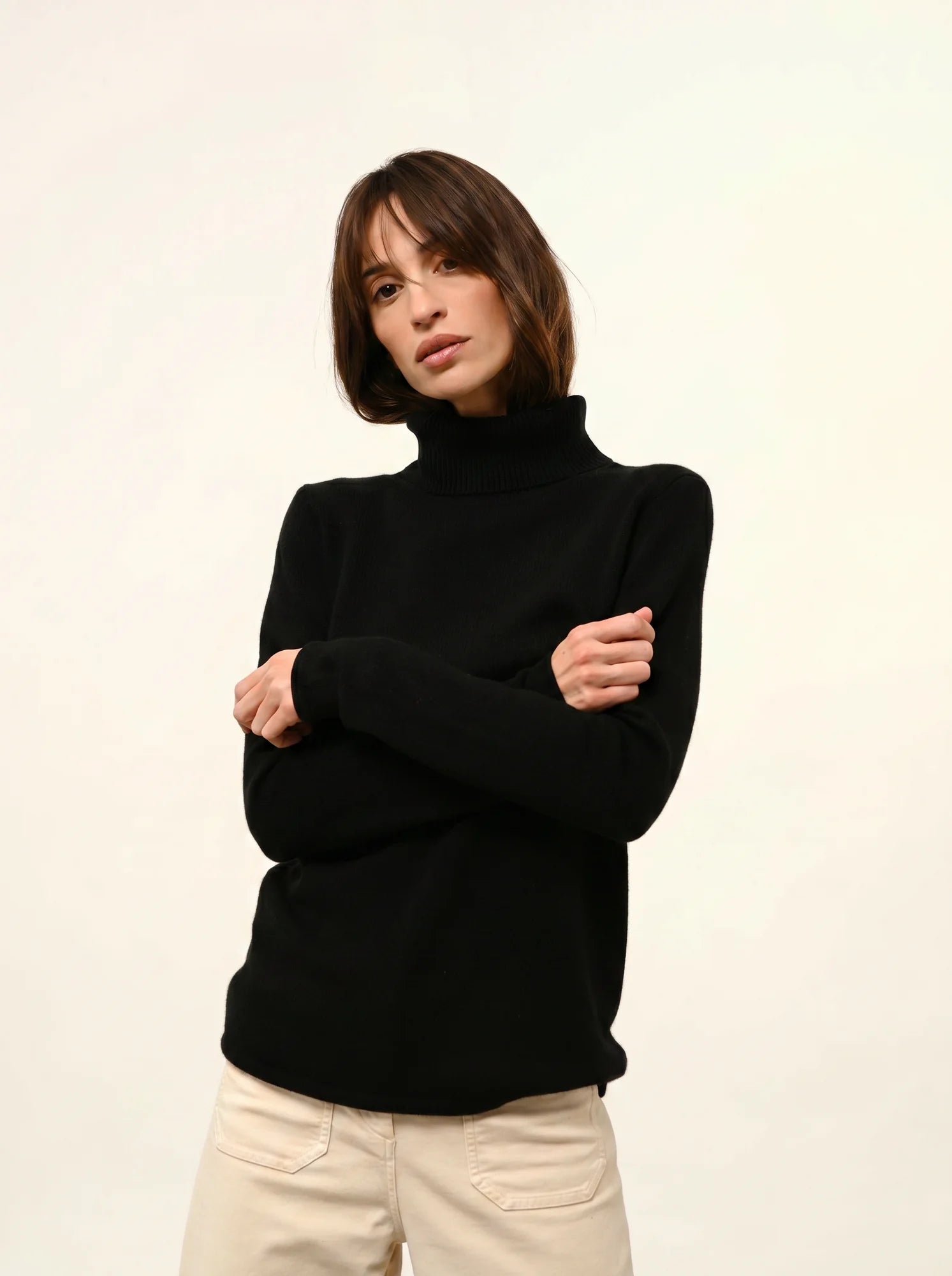 MATT pullover rollkragen 4-fädig schwarz