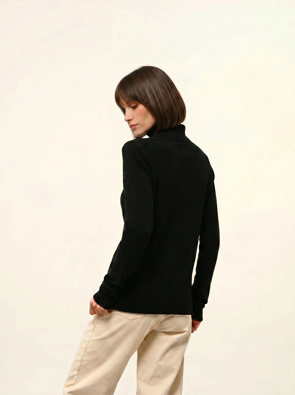 MATT pullover rollkragen 4-fädig schwarz