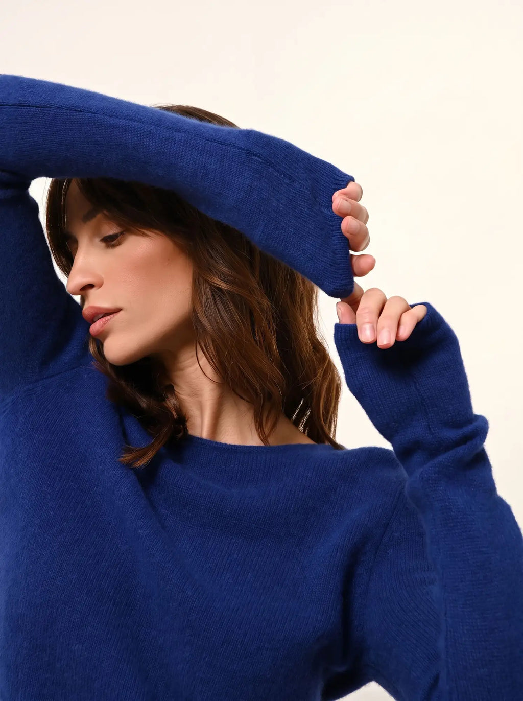 JOYCE pullover rundhalsausschnitt 4-fädig ultramarin