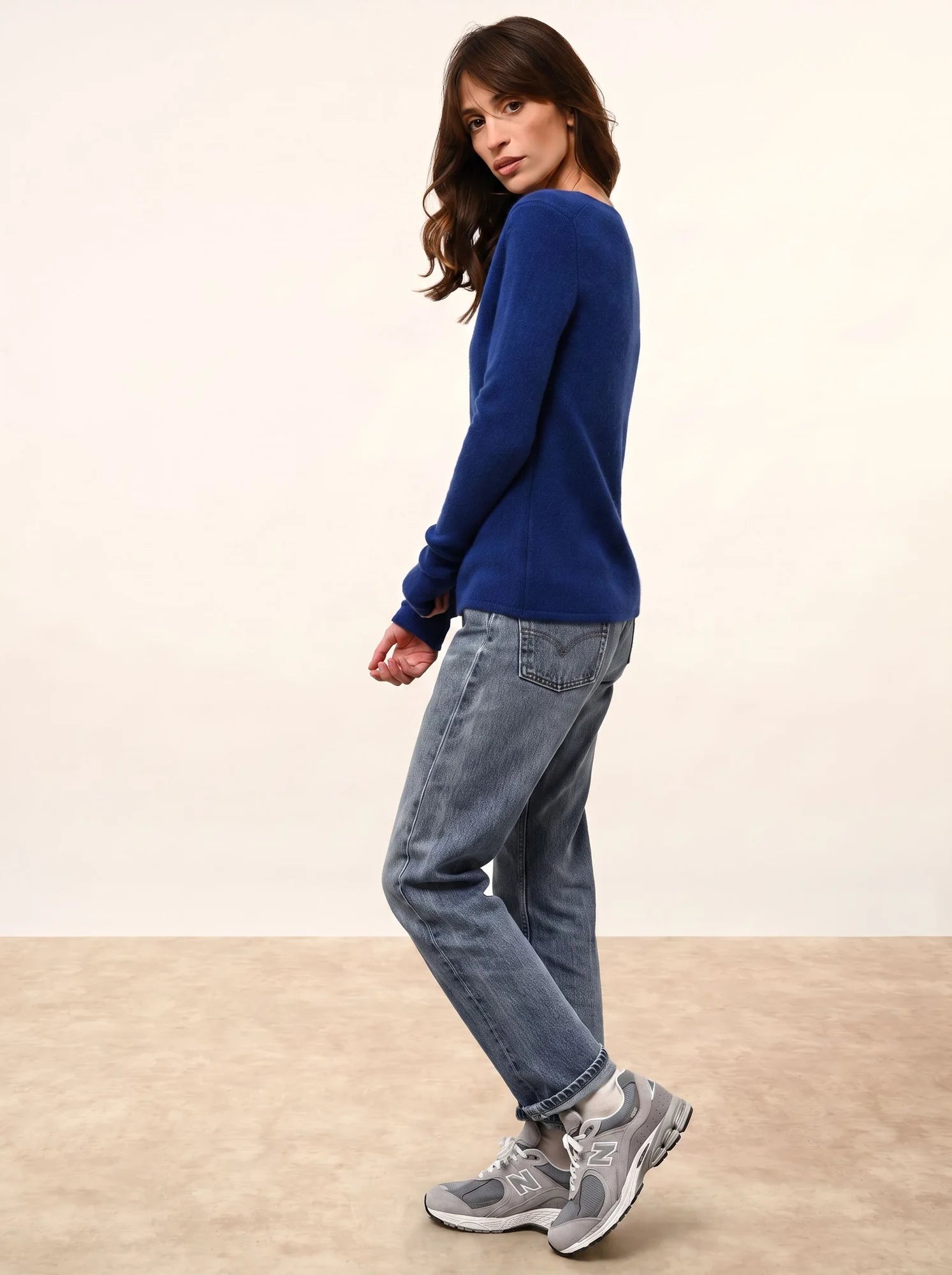 JOYCE pullover rundhalsausschnitt 4-fädig ultramarin