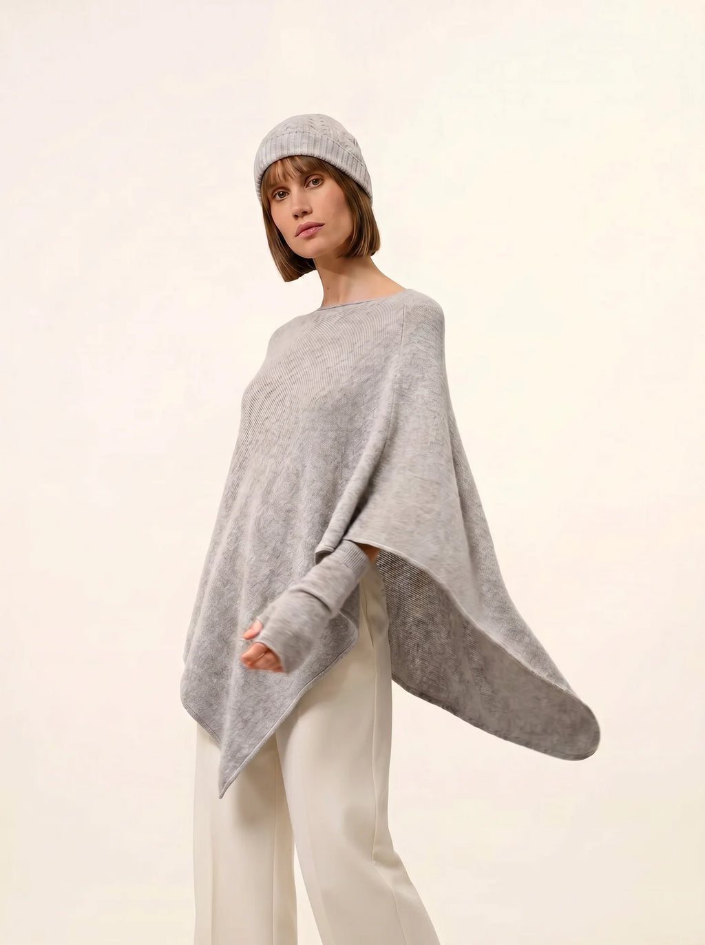 SALLY poncho 4-fädig wolke meliert