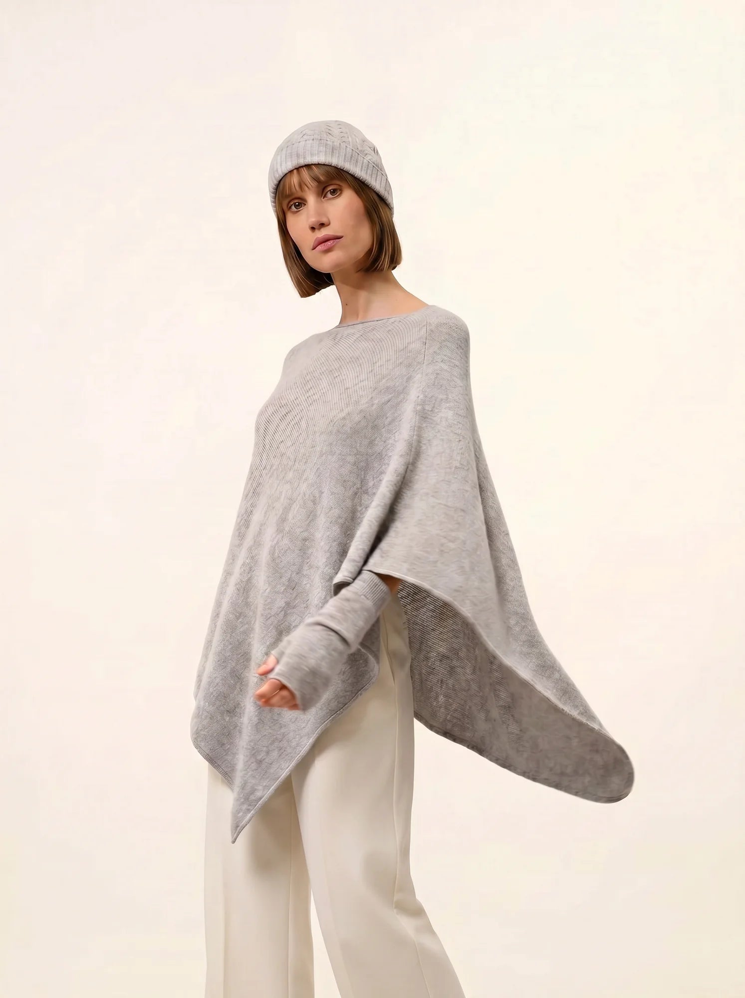 SALLY poncho 4-fädig wolke meliert