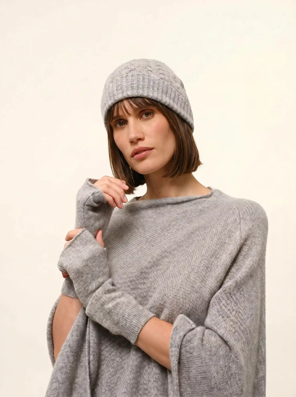 SALLY poncho 4-fädig wolke meliert