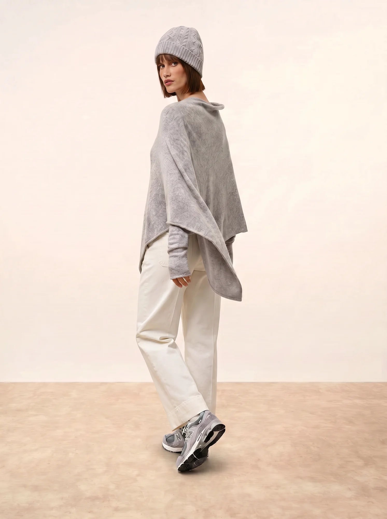 SALLY poncho 4-fädig wolke meliert
