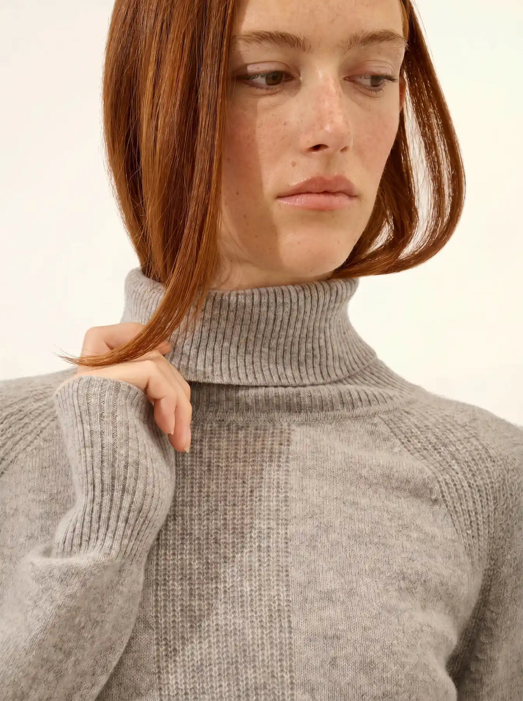 LILLY pullover rollkragen wolke meliert