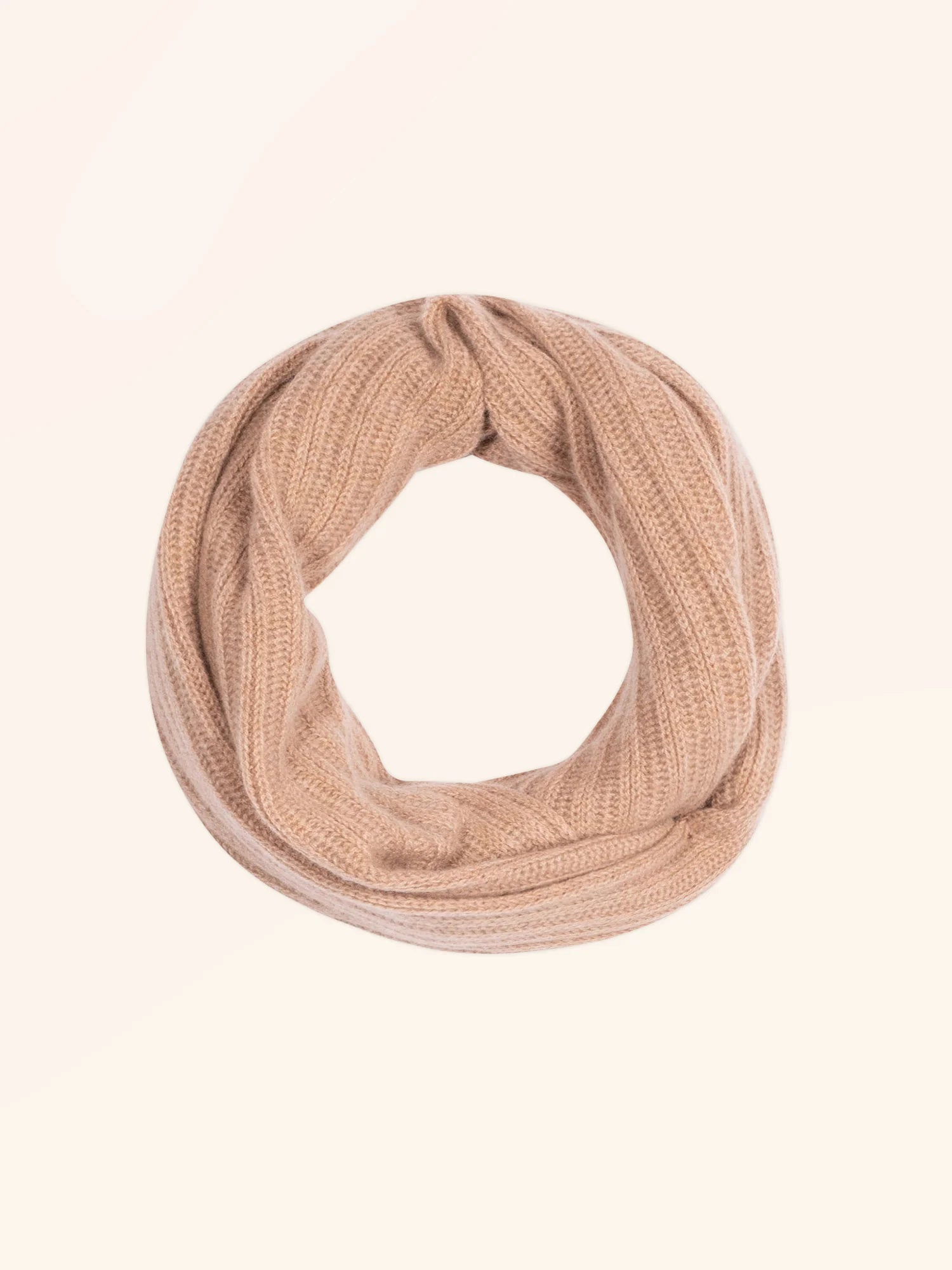 HUTTON halswärmer 4-fädig camel meliert