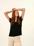 GLAMIS t-shirt v-ausschnitt schwarz