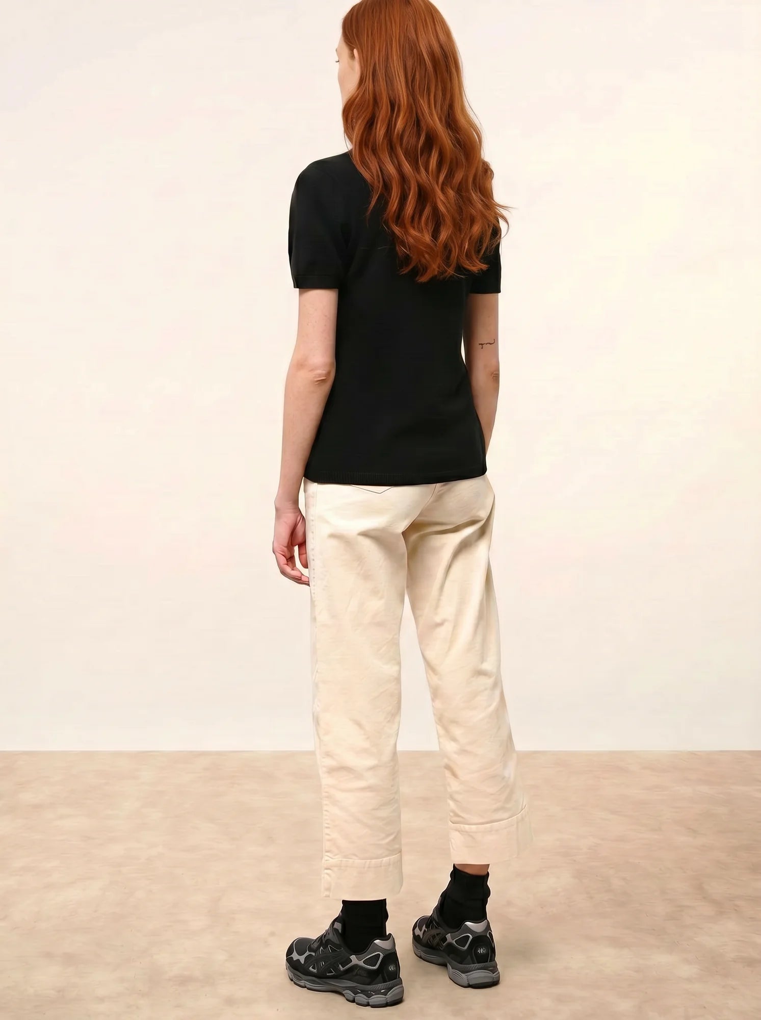GLAMIS t-shirt v-ausschnitt schwarz