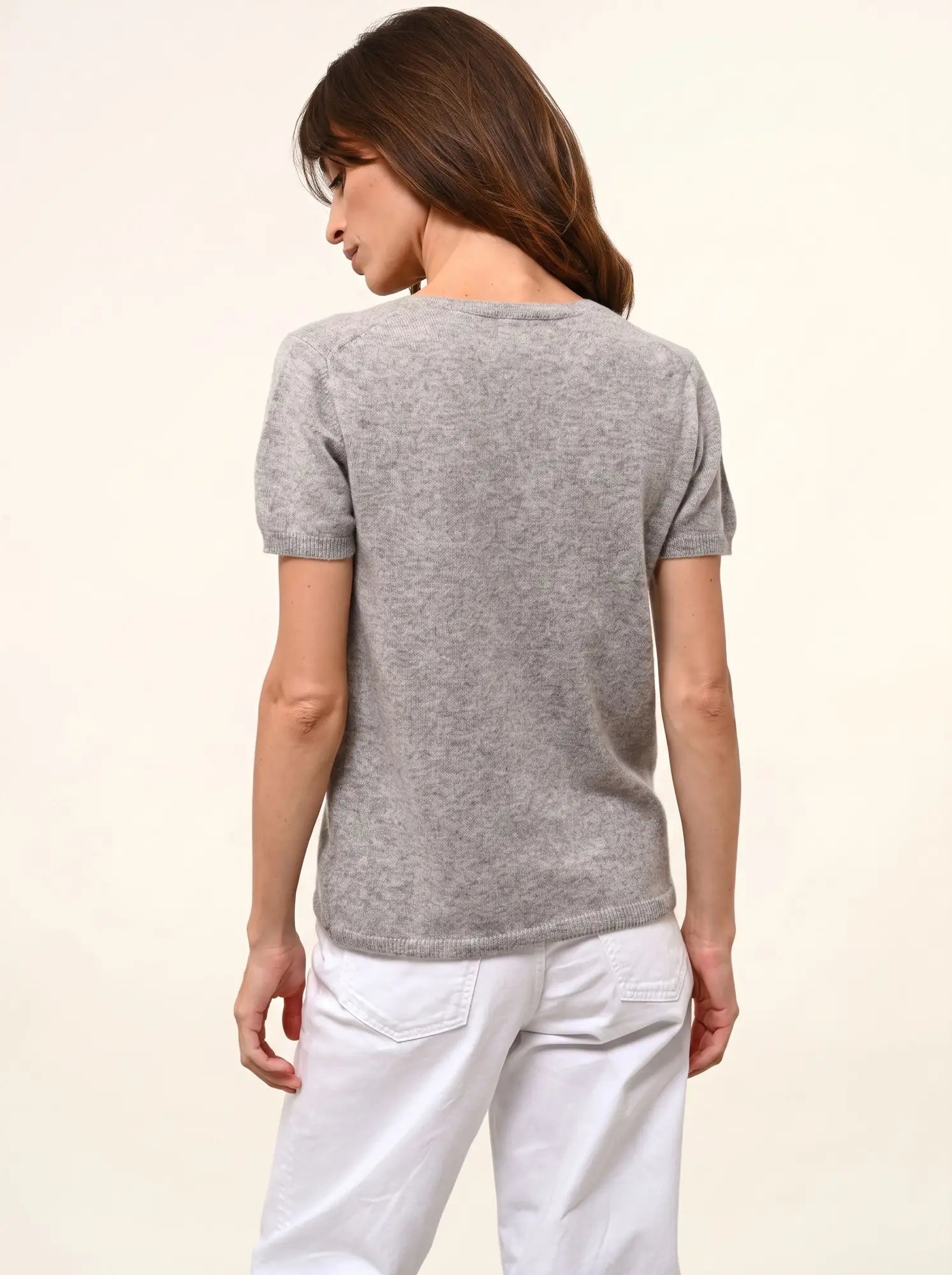 GLAMIS t-shirt v-ausschnitt wolke meliert
