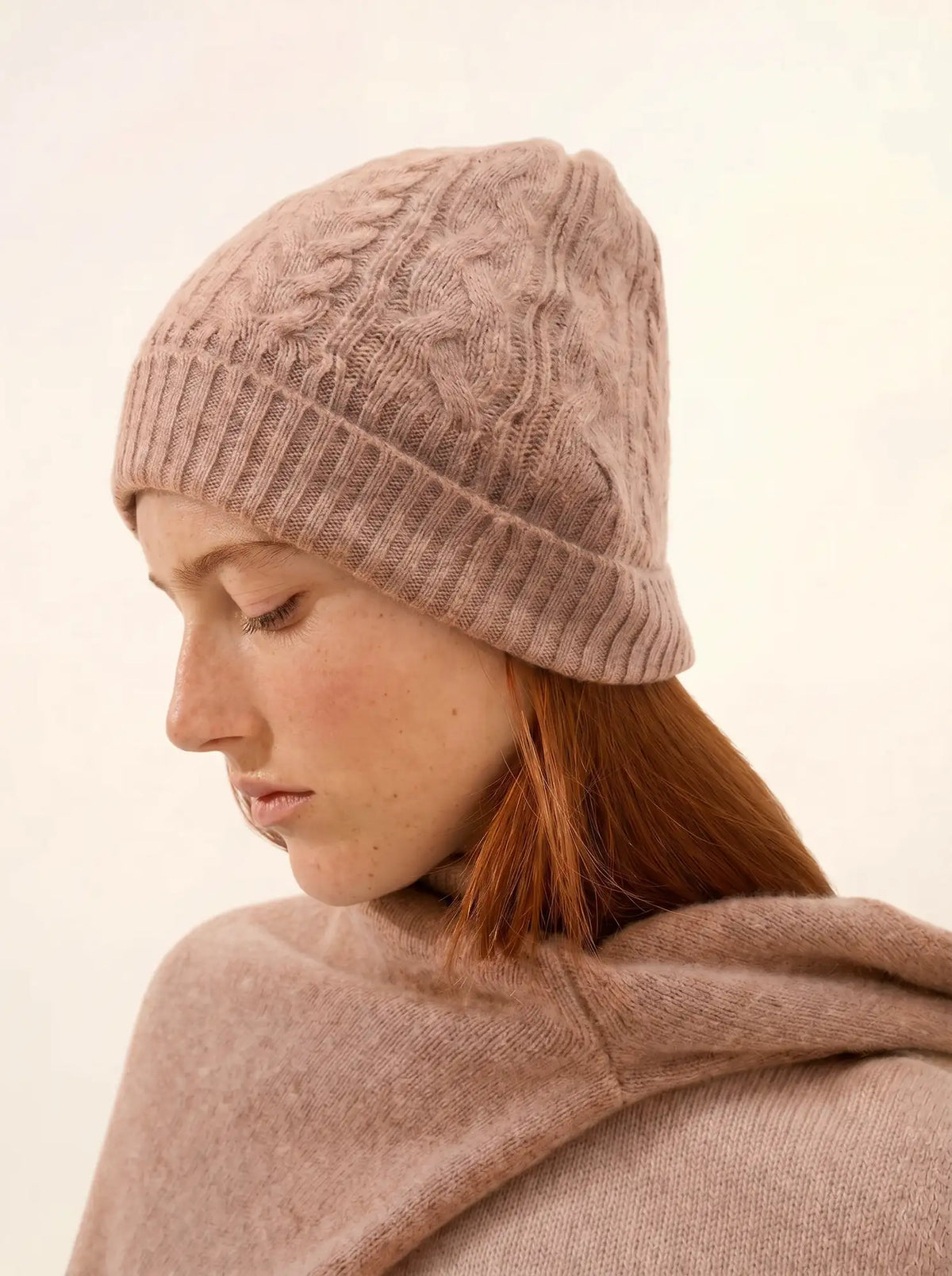 CLEO Mütze 4-fädig Camel meliert