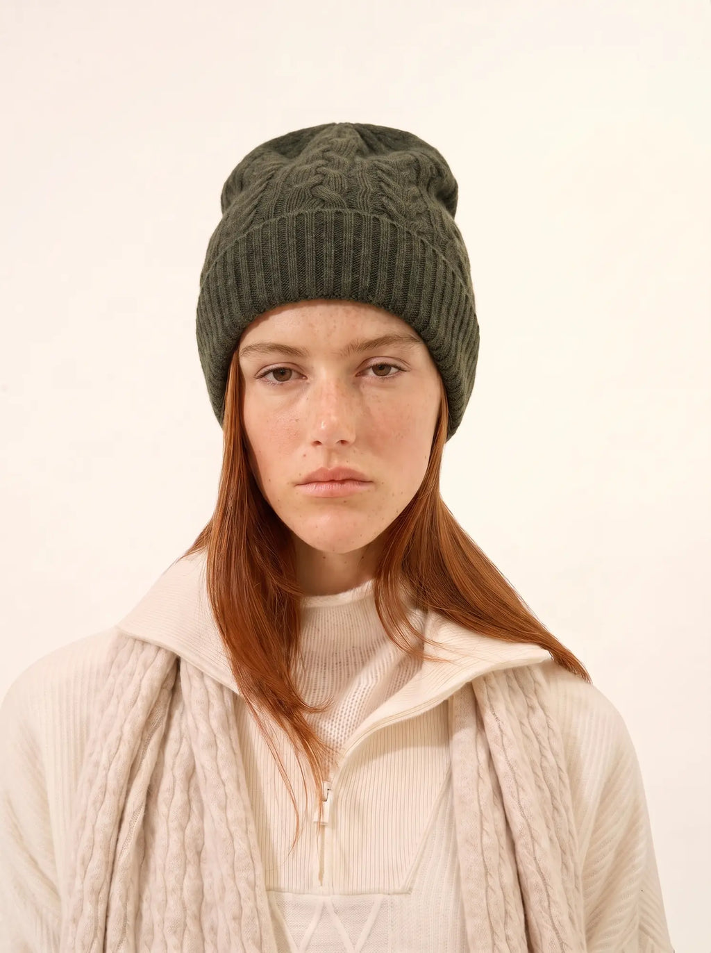 CLEO Beanie 4 Ply Heather Khaki