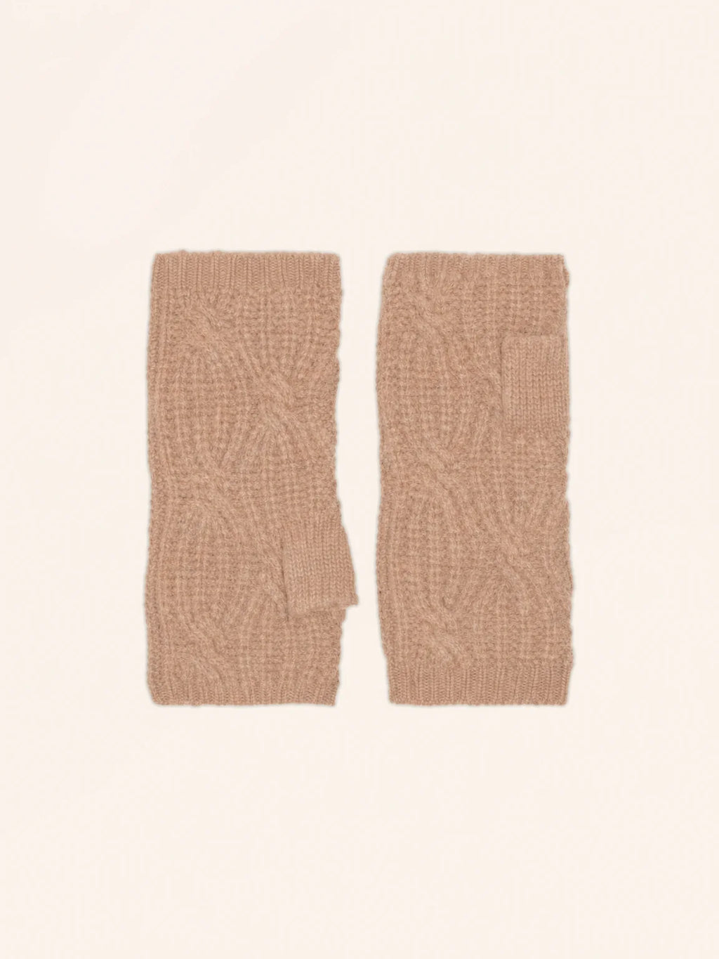 BALE fingerlose handschuhe 6-fädig camel meliert