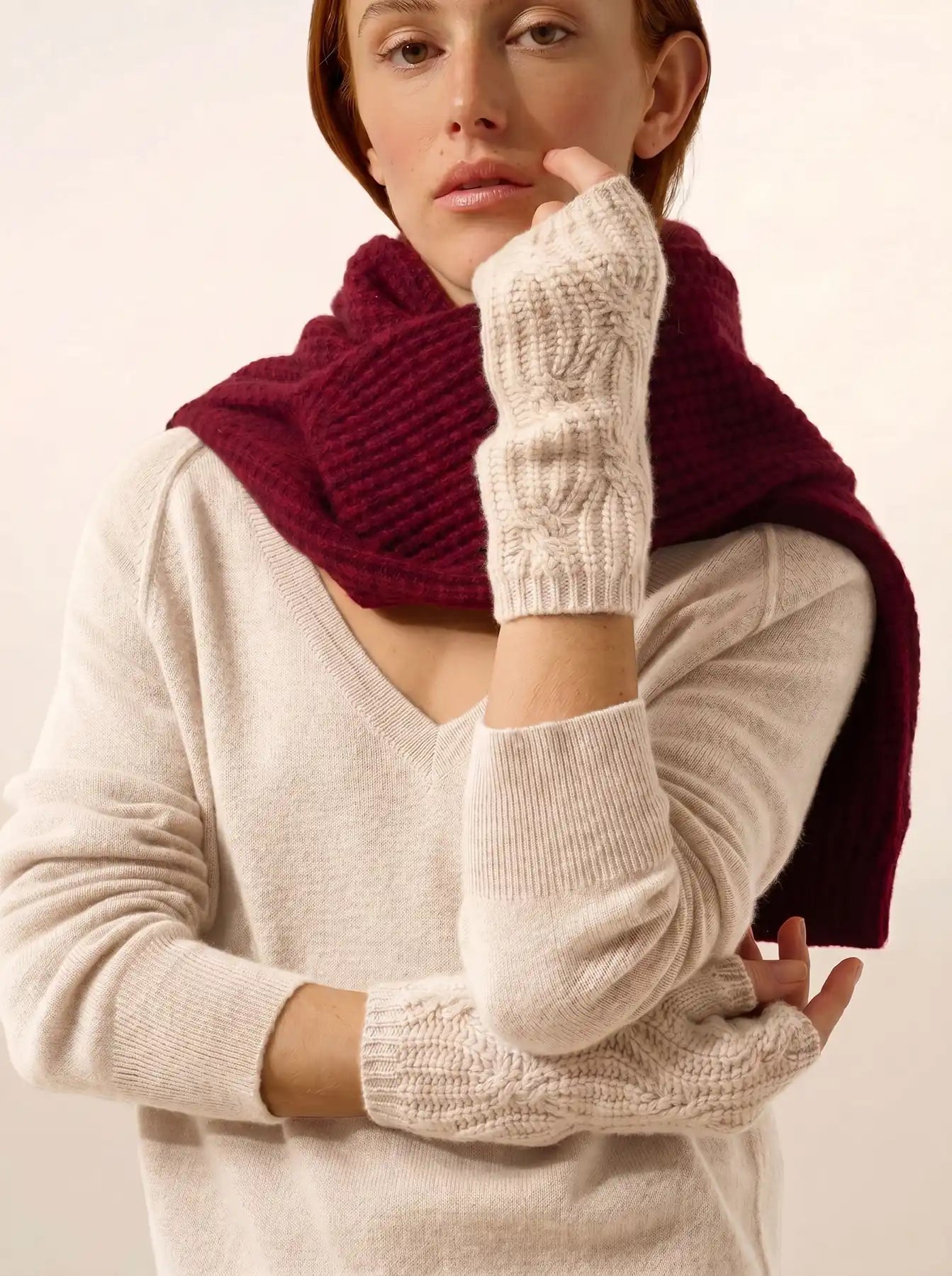 BALE fingerlose handschuhe 6-fädig schnee