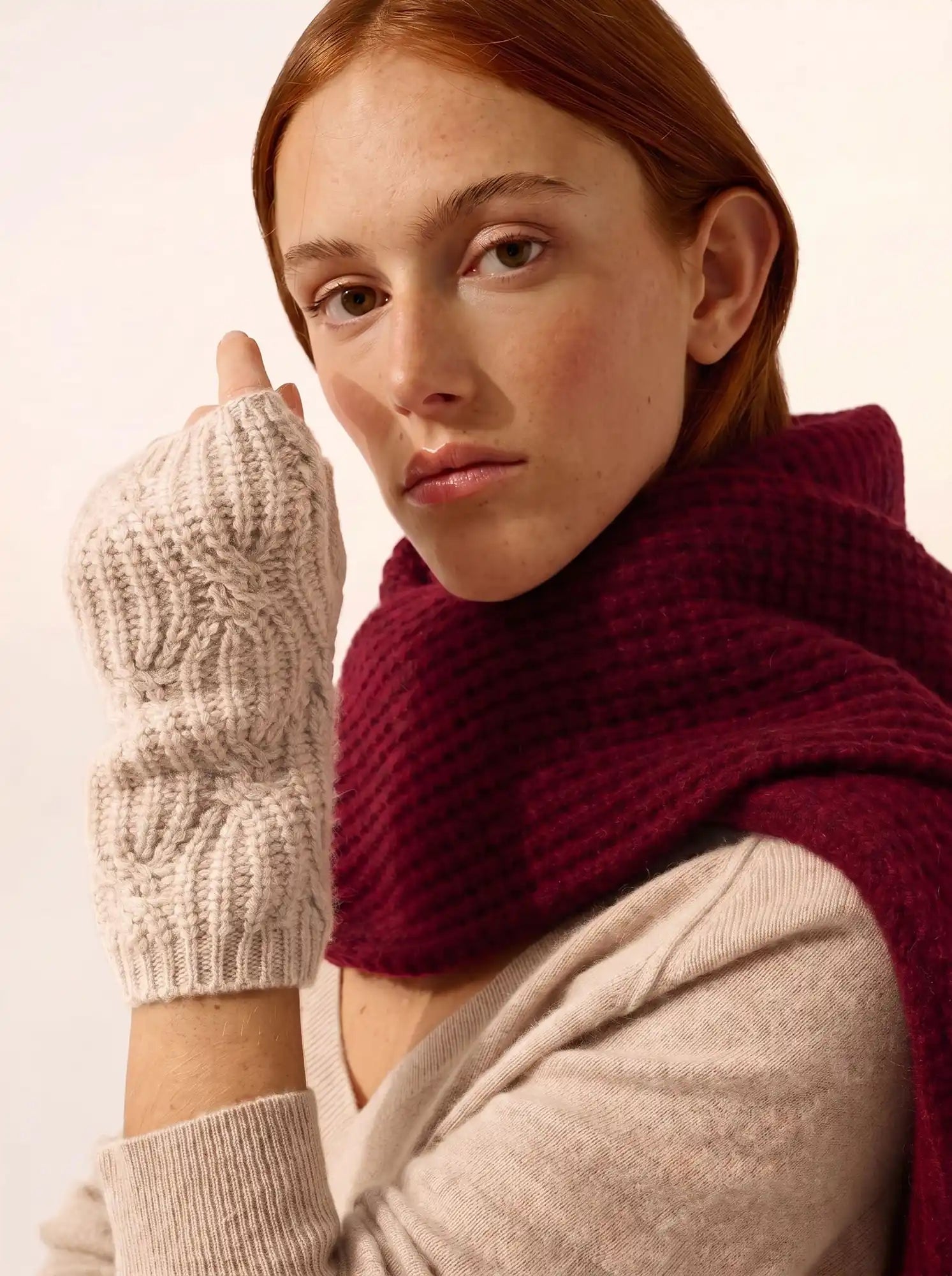 BALE fingerlose handschuhe 6-fädig schnee