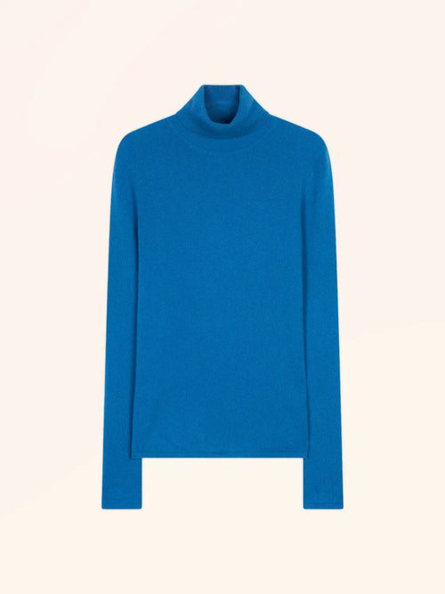 AVA pull col roulé azur