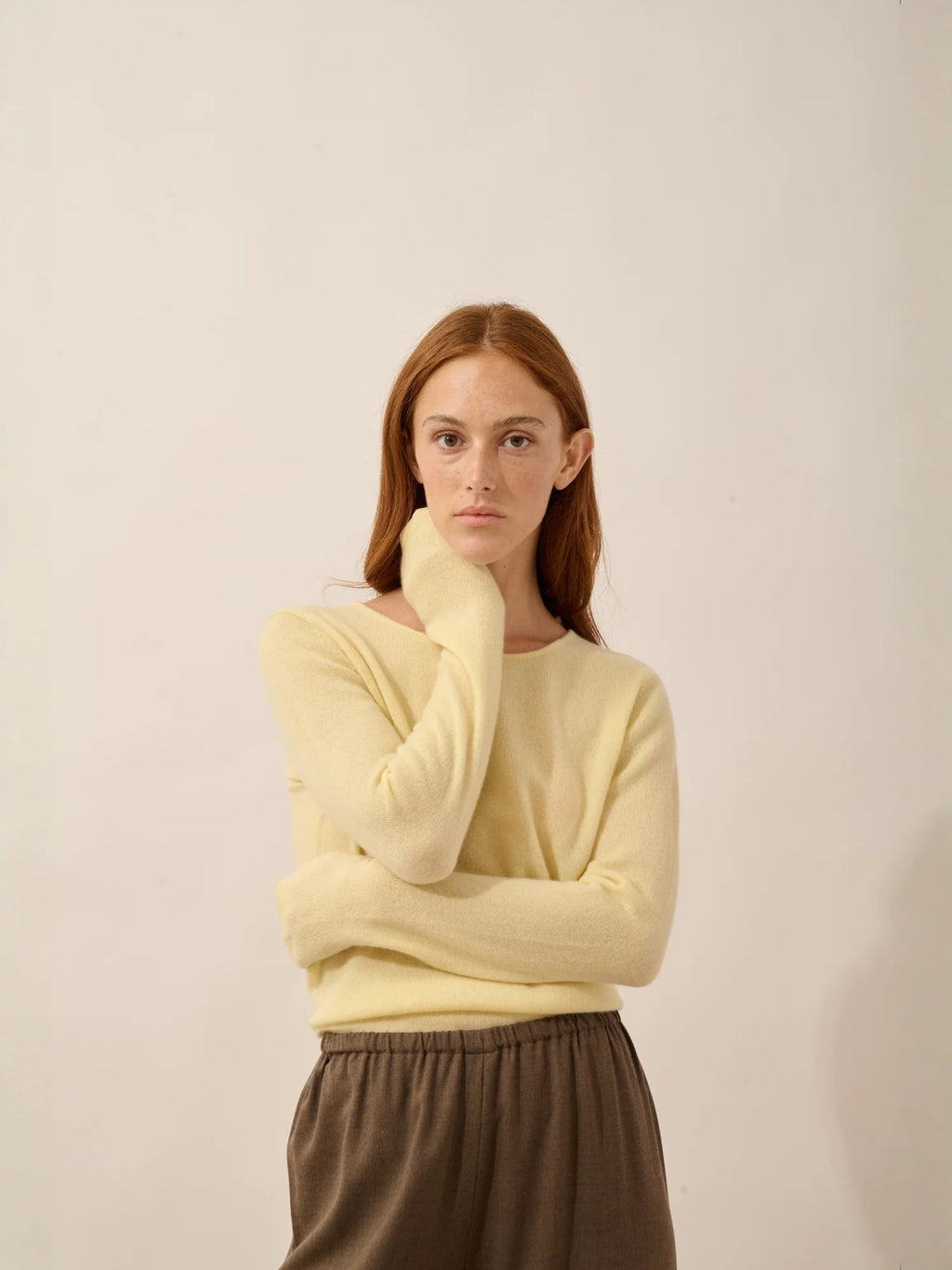 VIVIAN pullover rundhalsausschnitt limonade