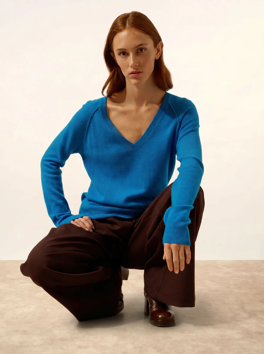 PHOEBE pull col V azur