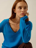 PHOEBE pull col V azur