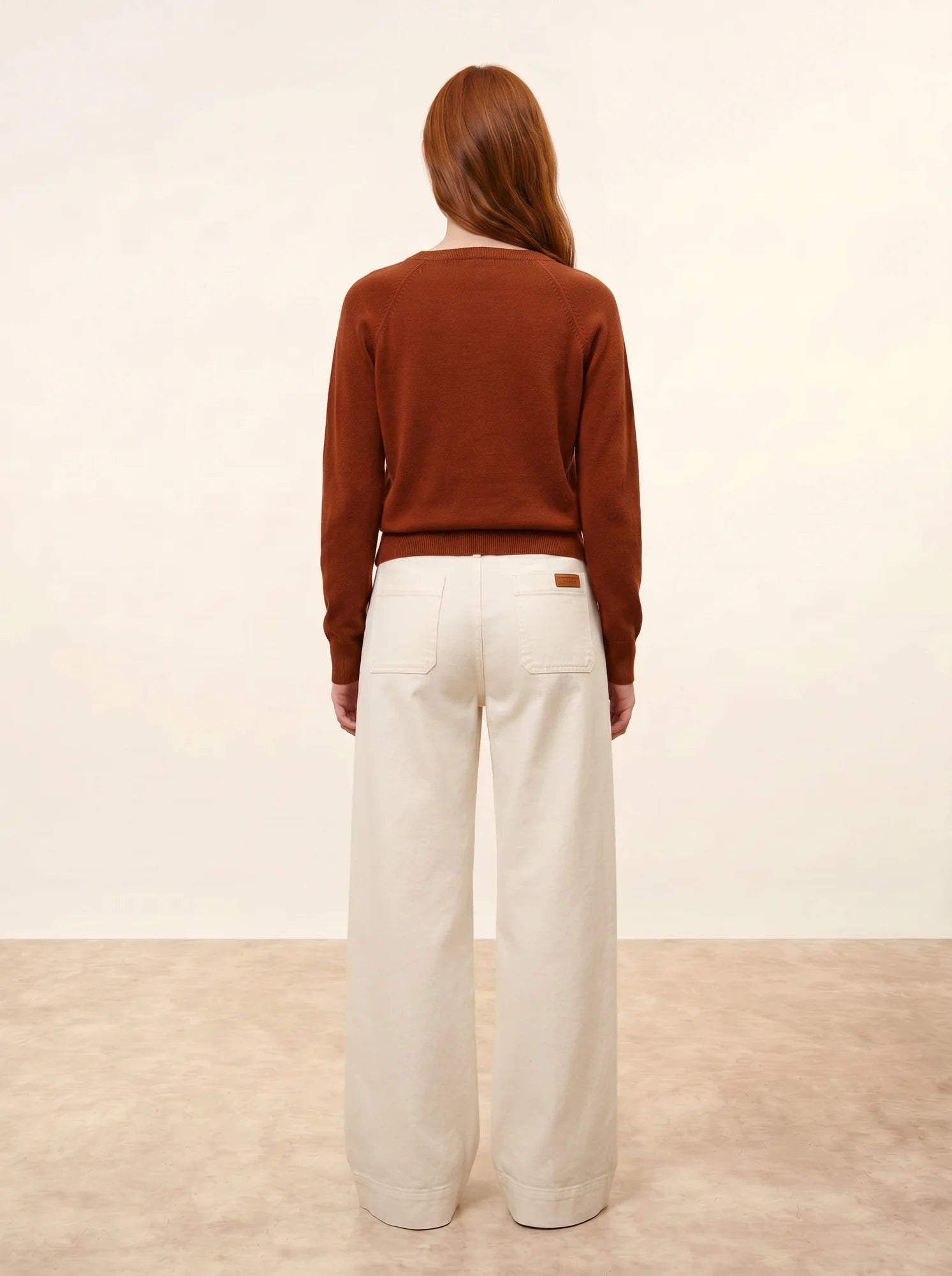 PHOEBE pullover v-ausschnitt écureuil