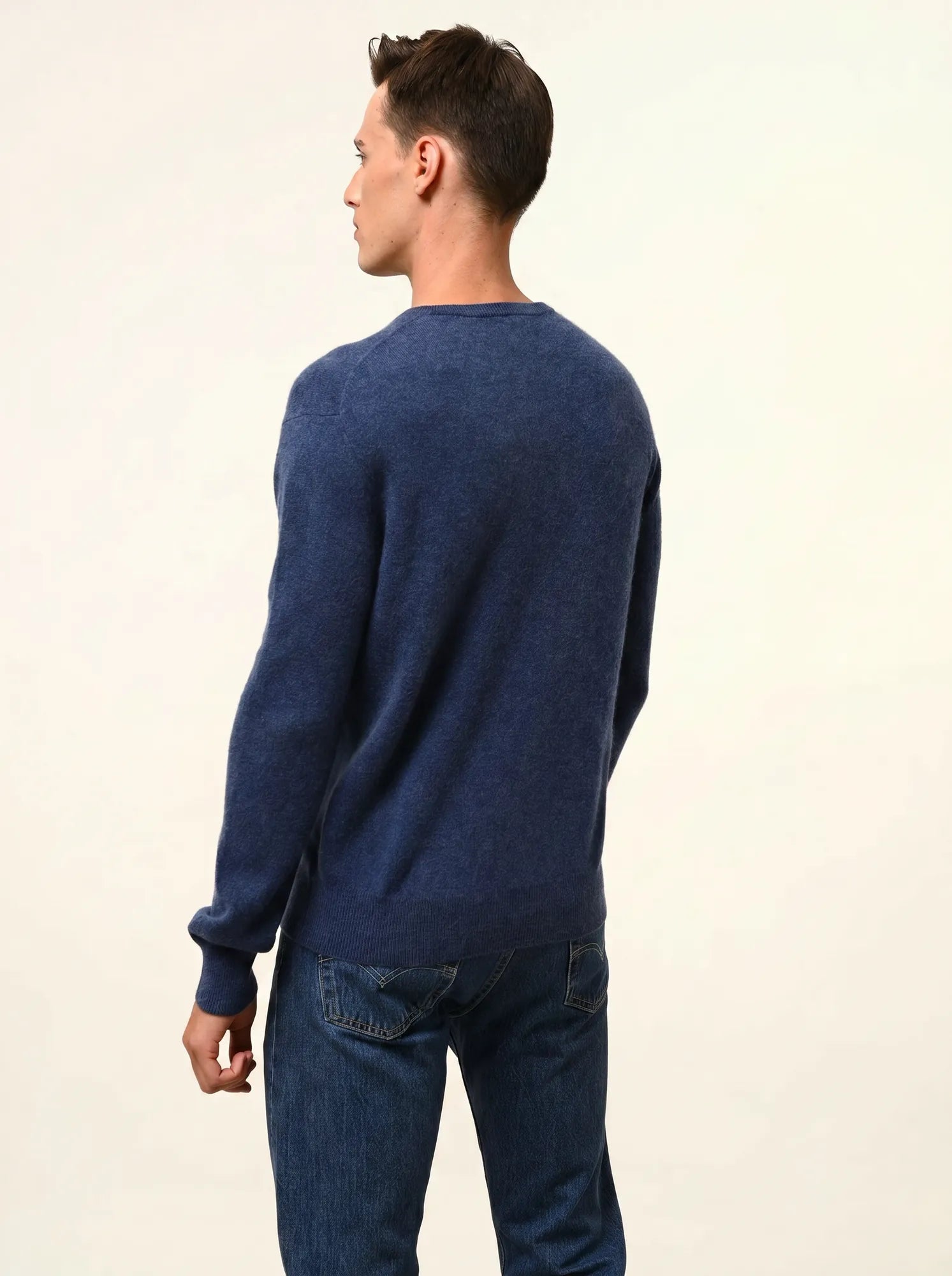 HOWARD pullover rundhalsausschnitt océan meliert