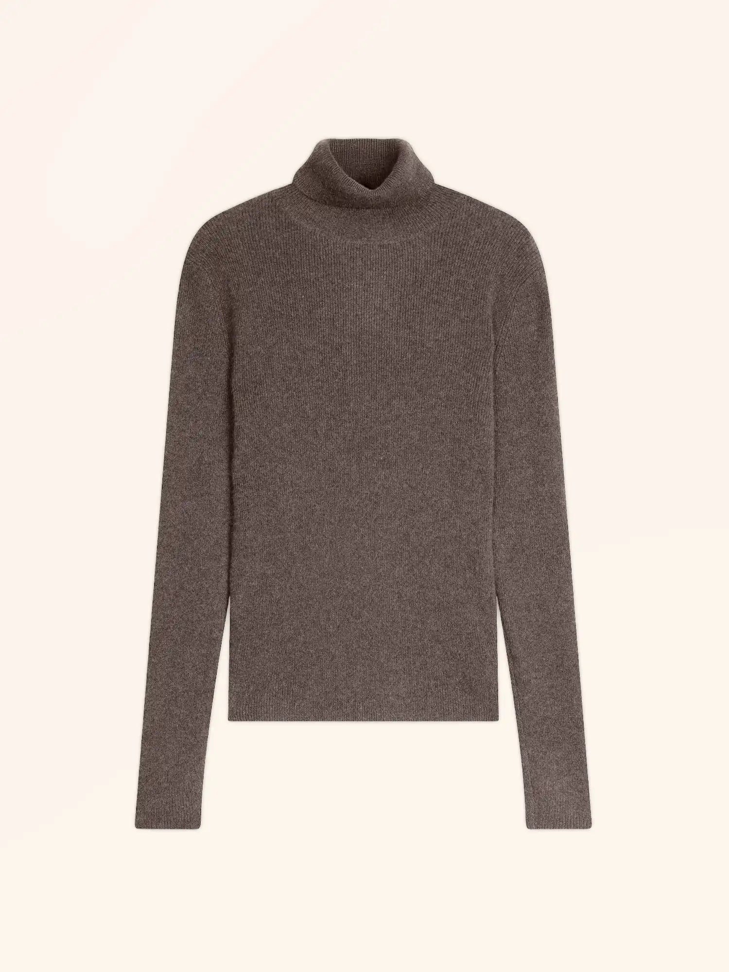 LANAIS pull col roulé taupe chiné