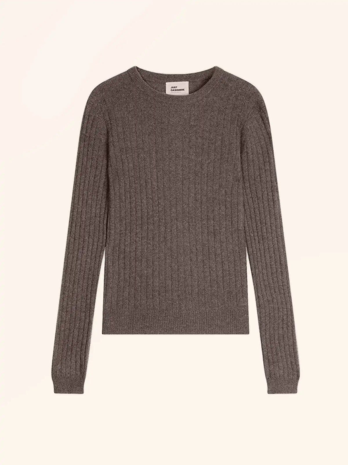 AVANA pull col rond taupe chiné