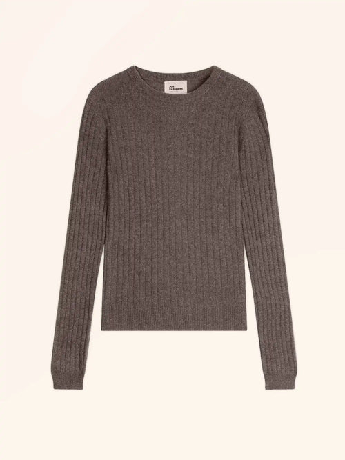 AVANA pull col rond taupe chiné