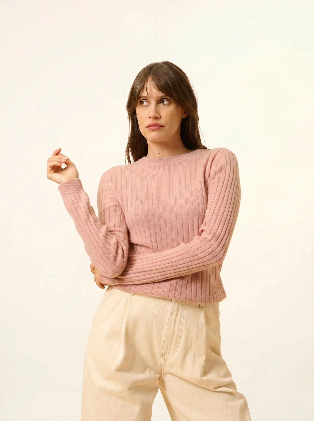 AVANA pullover rundhalsausschnitt bois de rosa