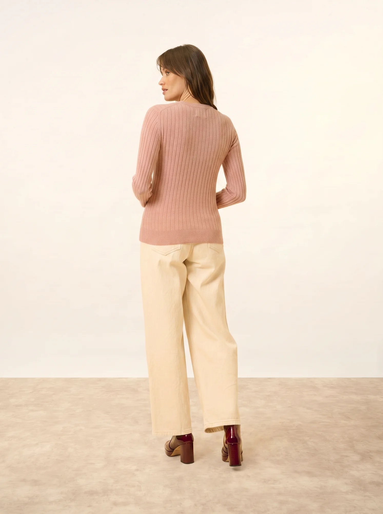 AVANA pullover rundhalsausschnitt bois de rosa
