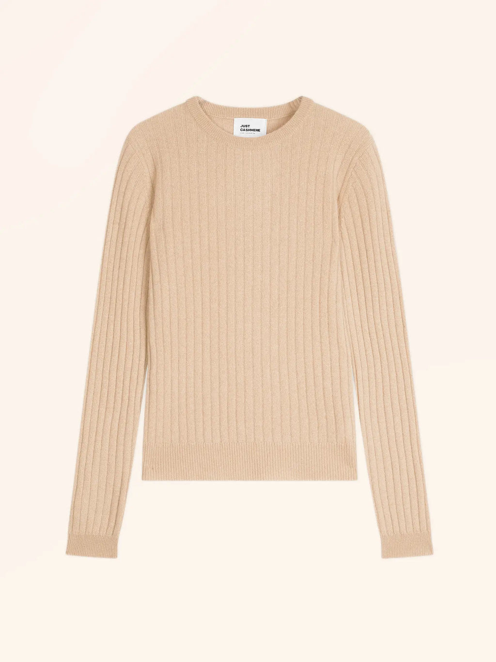 AVANA pullover rundhalsausschnitt sand