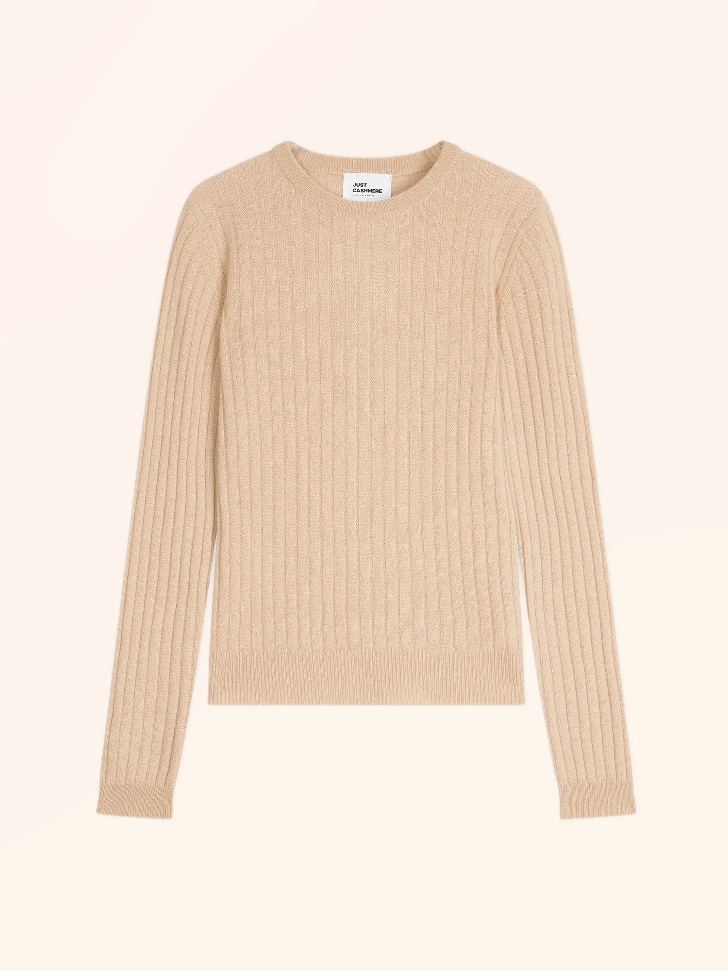 AVANA pullover rundhalsausschnitt sand