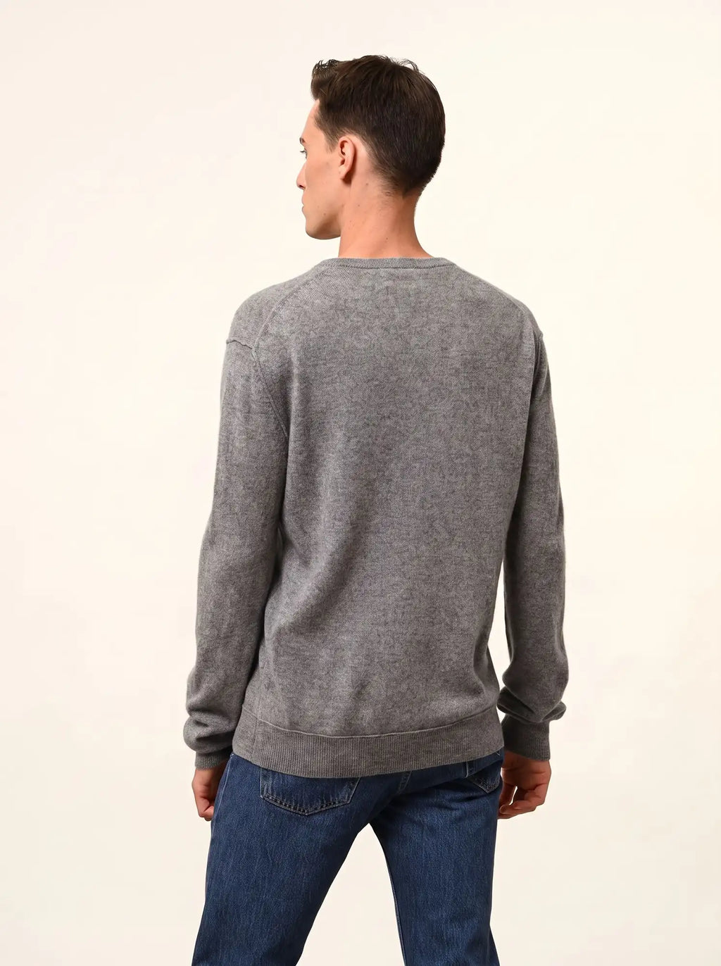 TOM pullover v-ausschnitt flanelle meliert