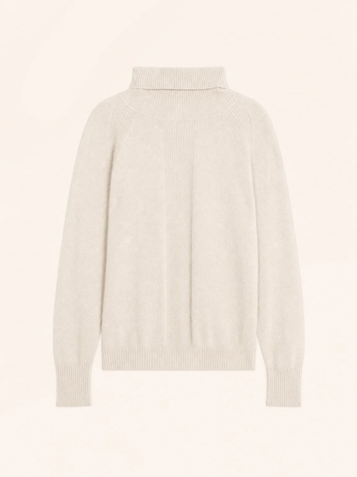 LILLY pull col roulé ivoire