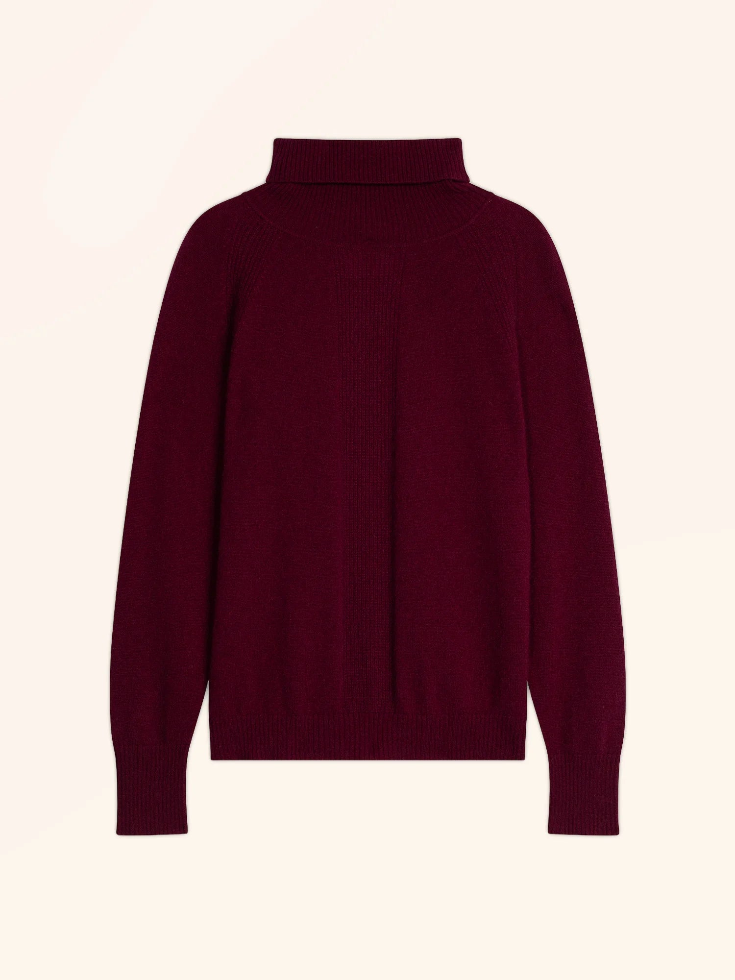 LILLY pull col roulé bordeaux