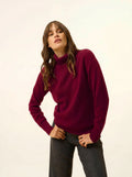 LILLY pullover rollkragen bordeaux