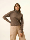 LILLY pullover rollkragen taupe meliert